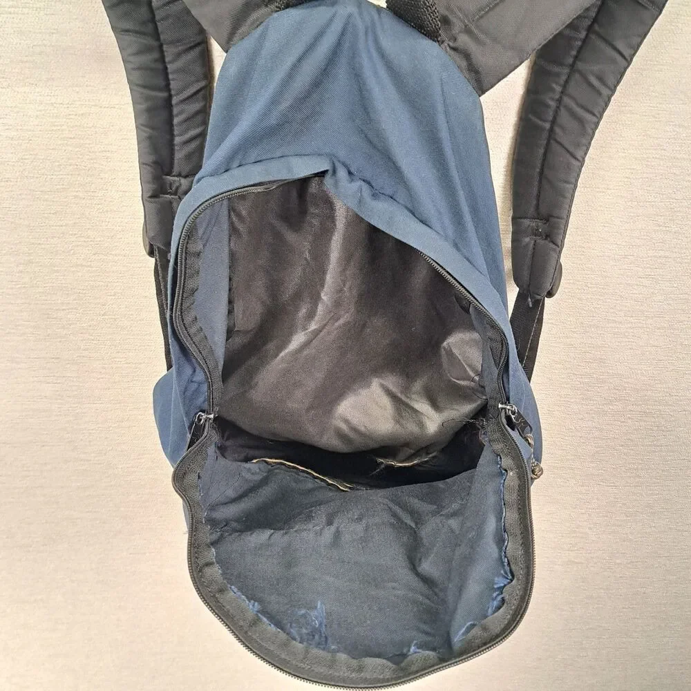 Vintage Outdoor Products Backpack Navy Blue Suede Bottom Daypack Bookbag Gorp